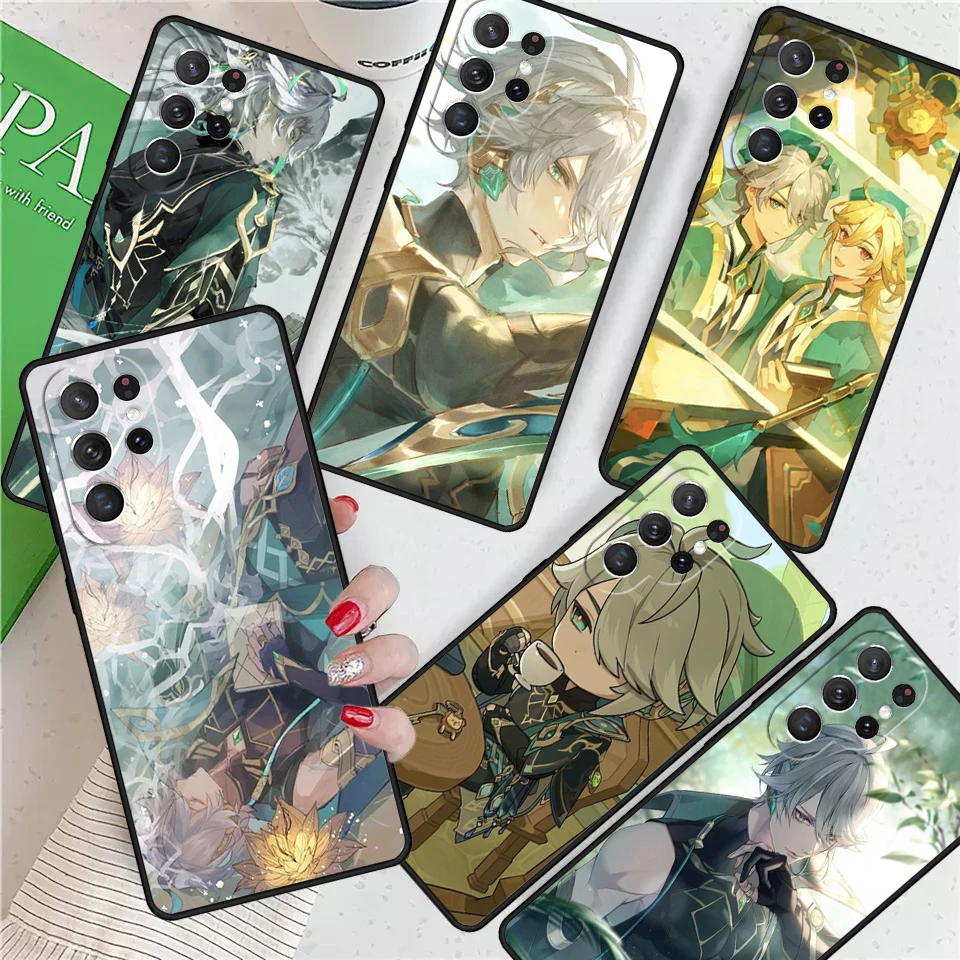 G-Genshin Alhaitham For Samsung Galaxy S24 Ultra S21 S22 S8 S9 S10E Note 10 20 Plus FE S23 Phone case Cover Coque