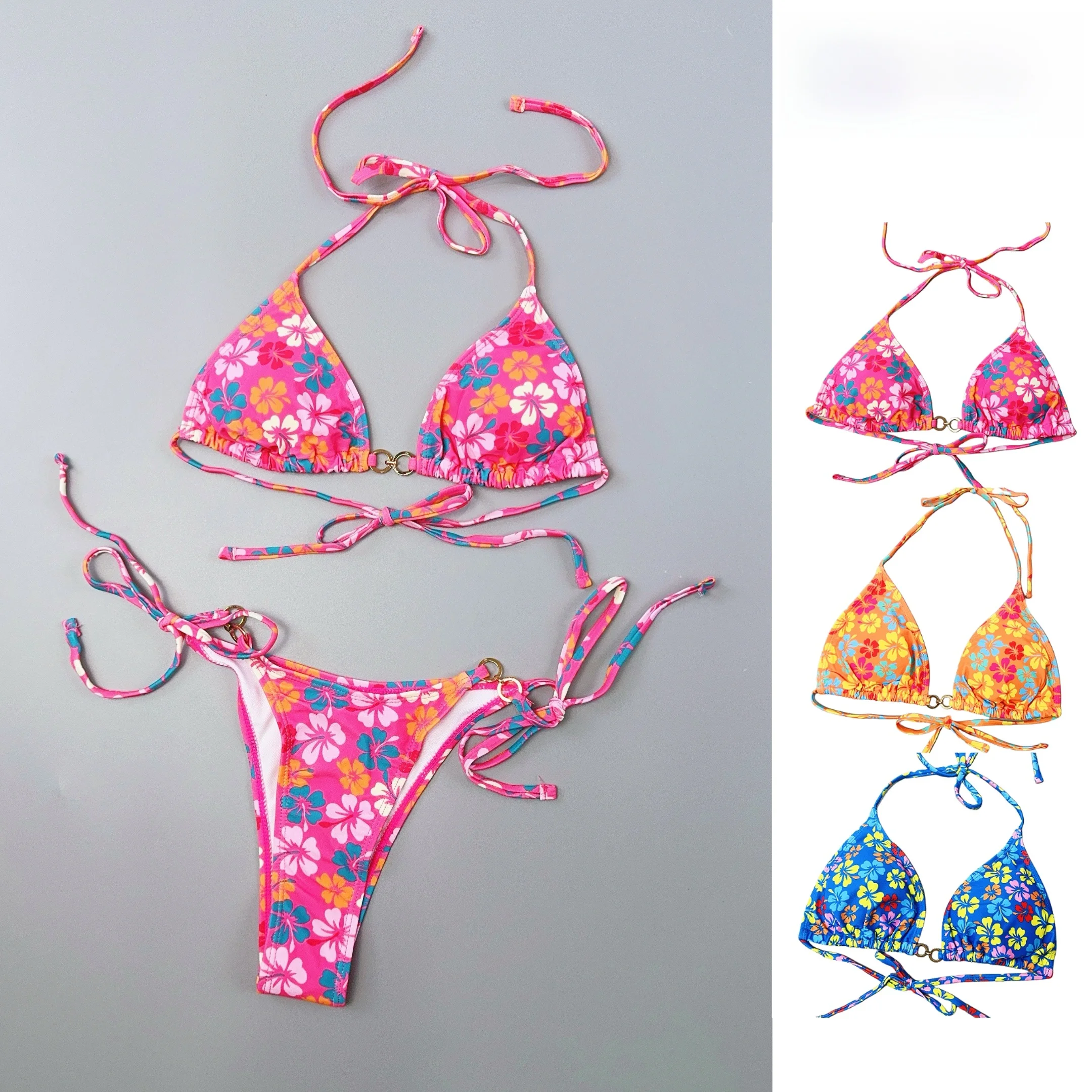 

Sexy e Cup Bikini Swimwear for Women with Strap Design And Chest Pad Spicy Girl No Steel Support Sports/ Yoga/ Fitn