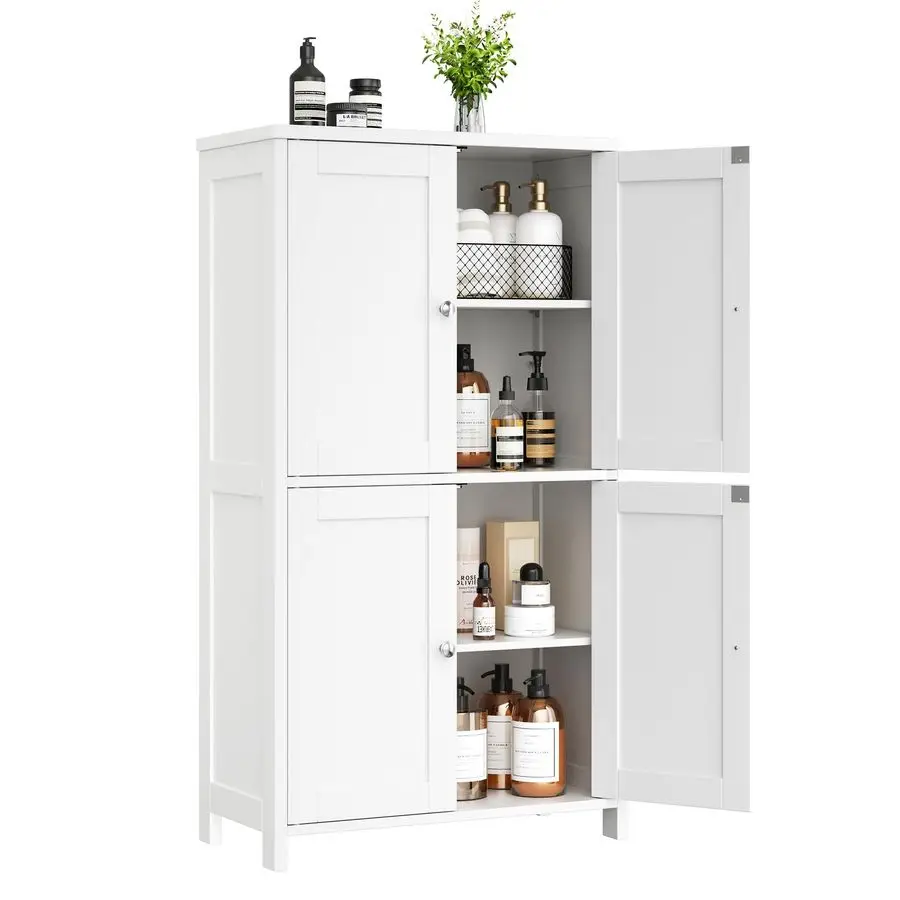 

Bathroom Storage Cabinet with Doors and Shelves, Floor Cabinets for Washroom Furniture, Laundry Room, Organization with Adjustab