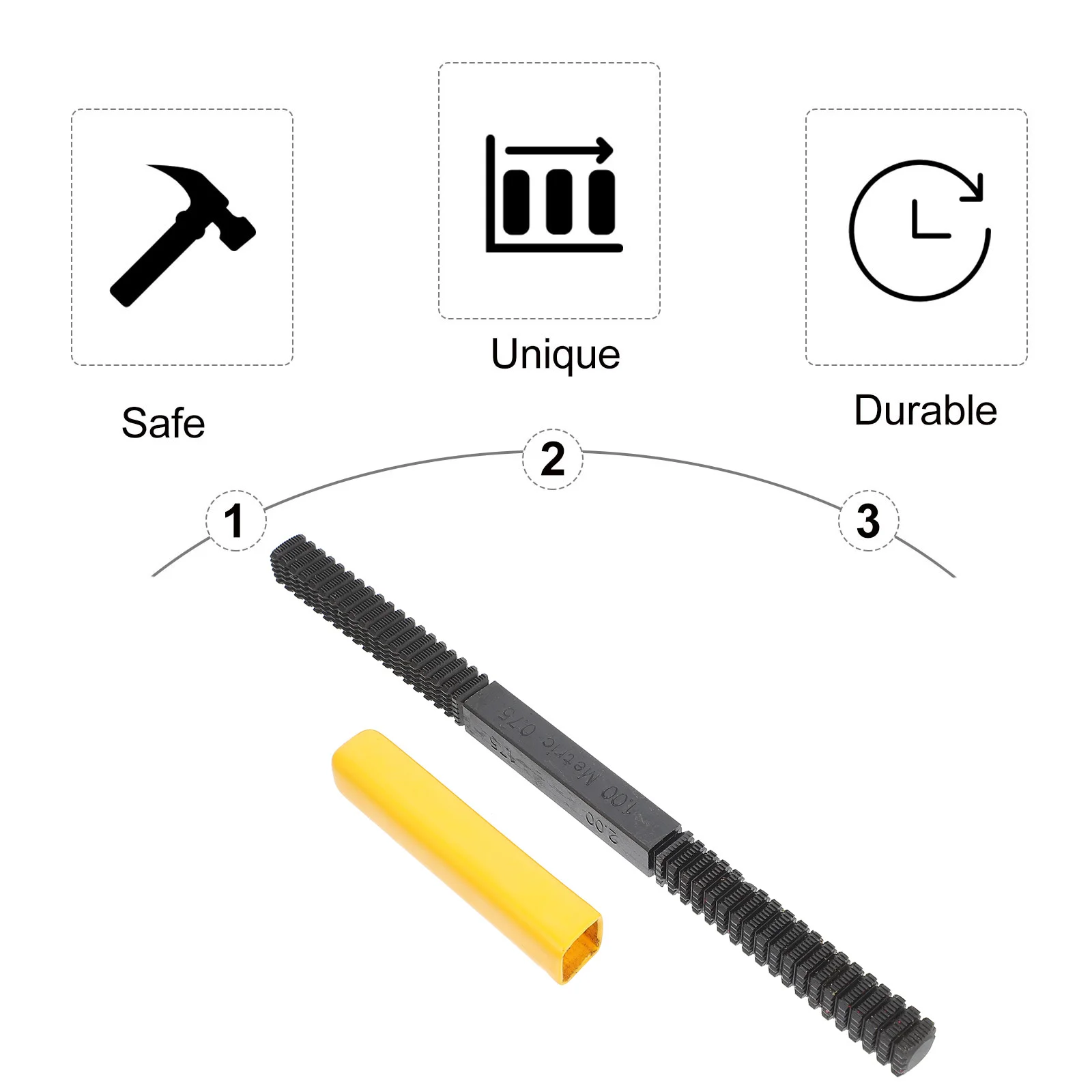 

Thread Restorer File Various Sizes 25mm 075mm 175mm 125mm 3mm 15mm 2mm 1mm Professional Durable Thread Repair Tool Hand File