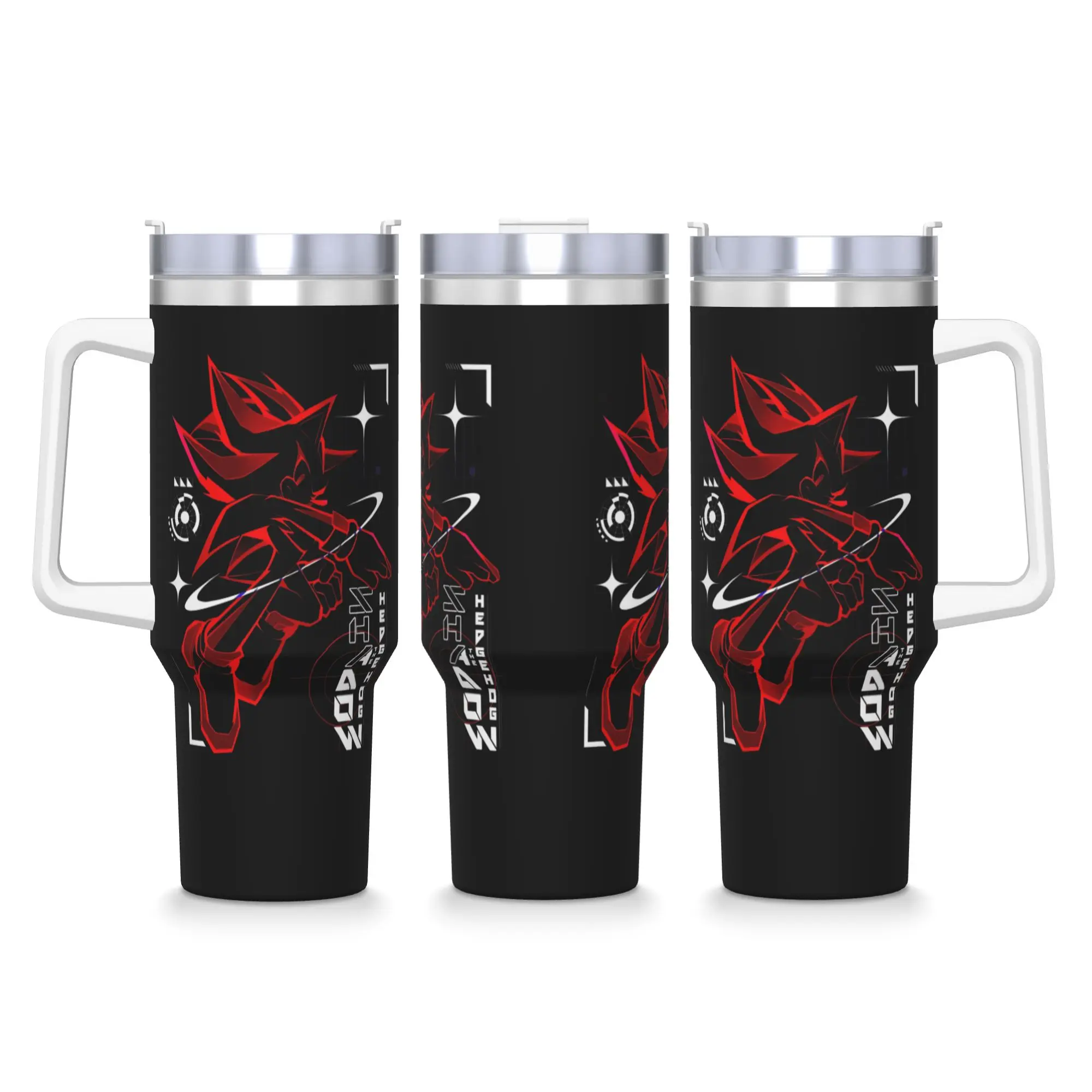 40OZ Stainless Steel Tumbler Shadow The Hedgehogs Thermal Cups Cartoon Heat Preservation Hot Drinks Car Mugs Travel Water Bottle