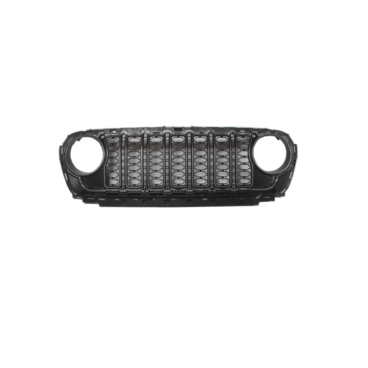 Customized Car Accessories Black Front Bumper Grill Black Grille With Light for jeep wrangler JL2018-2024