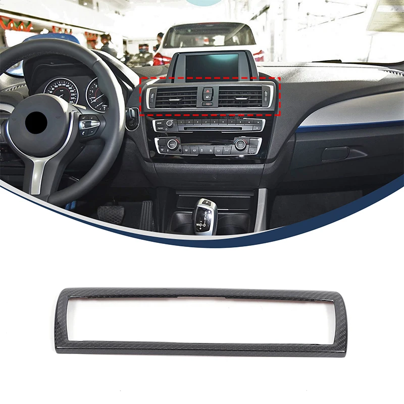 

For BMW 1 2 Series F20 F21 F22 F23 2012-2018 Real Carbon Fiber Car Center Control Air Outlet Decorative Frame Car Accessories