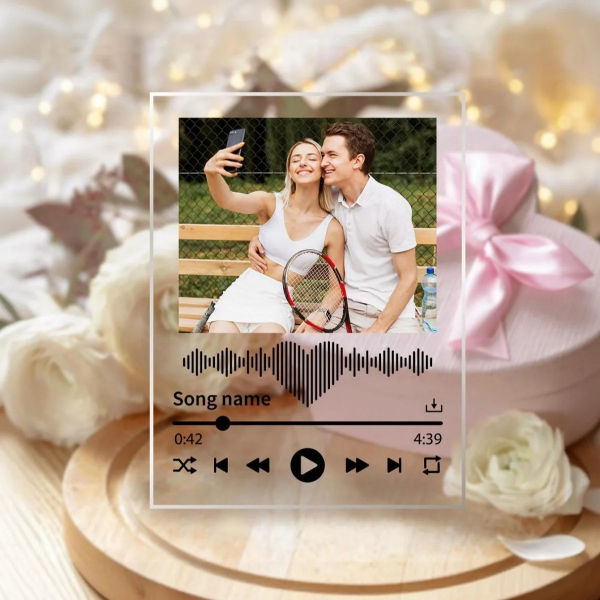 Custom 2D Acrylic Ornament—personalized with your photos and text; a cherished photo keepsake and a unique decorative piece. view 5