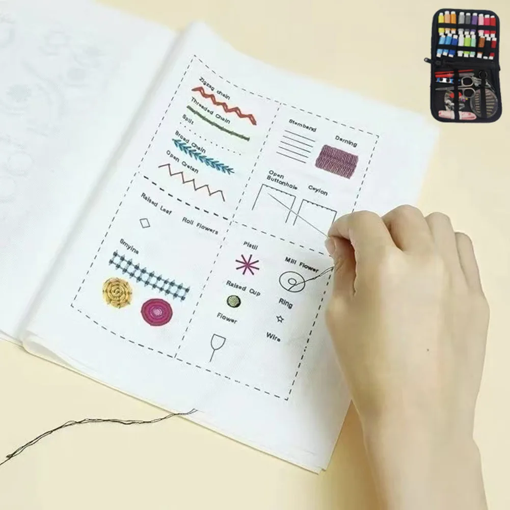 New Embroidery Stitch Book Kit All Scenario Embroidery Learning Book Hand DIY Needlework Book Decorative Book
