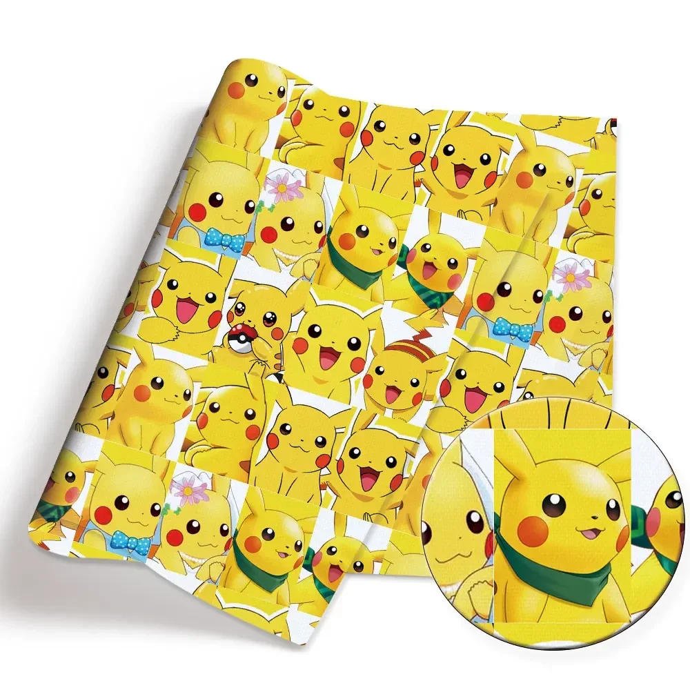 Pokemon การ์ตูน Fabric140*50 ซม.Handmade เย็บ Patchwork Quilting ชุดเด็กบ้านแผ่นพิมพ์ผ้าเย็บผ้าเด็ก