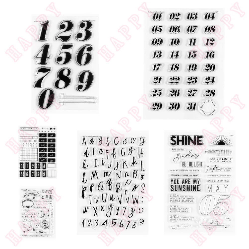 

New Arrival Alphanumeric Agenda Clear Stamps Decoration For DIY Scrapbooking Diary Album Paper Template Card Embossing Handcraft