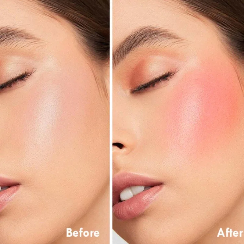 Crema morbida per fard, tavolozza monocolore per ragazze, fard arancione pesca, trucco nudo rouge, rossetto multiuso e fard