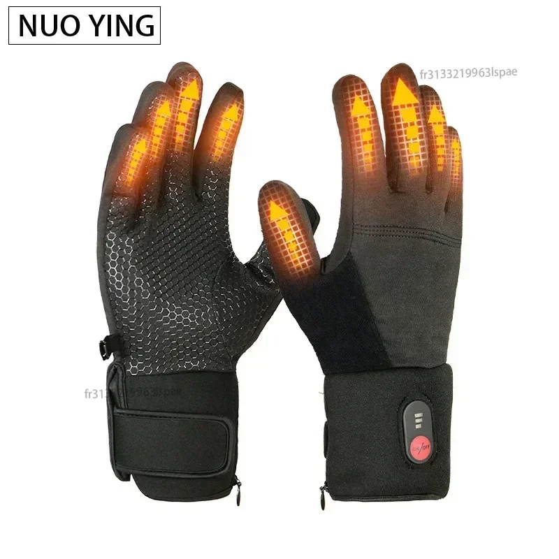 Gants chauffants pour hommes et femmes, gants chauds d'hiver, gants de travail chauffants imperméables rechargeables pour l'équitation, le ski, la randonnée et la conduite