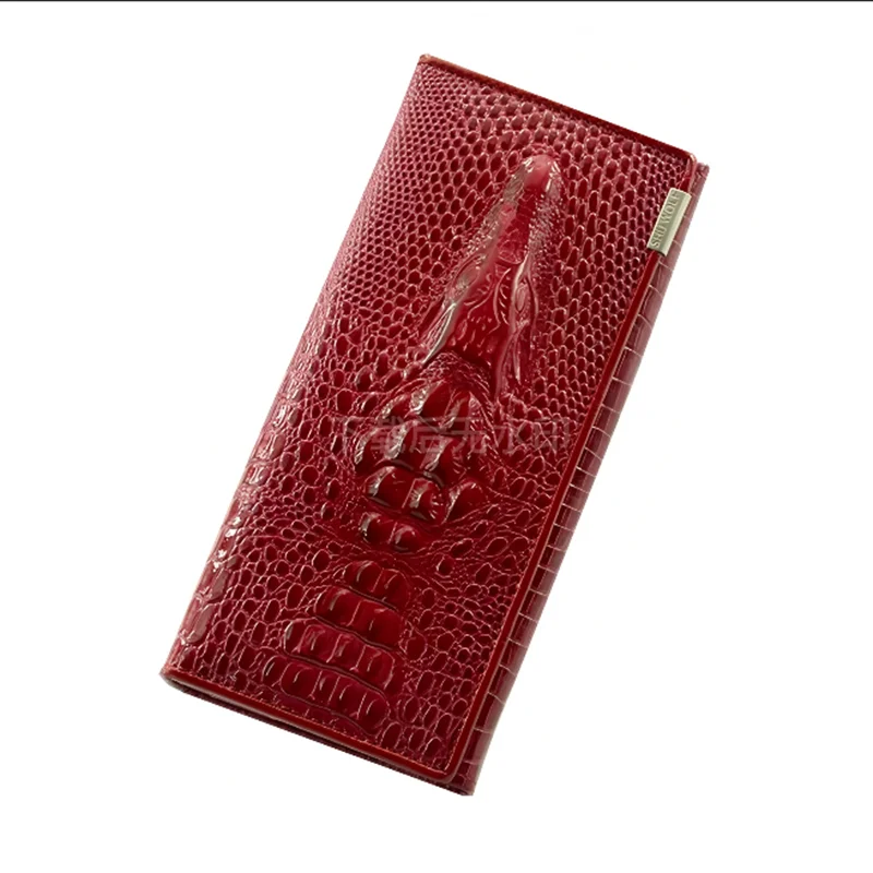 

Fashion Genuine Leather Ladies Long Section Clutch Coin Purses Wallet Card Holders Wallets For Women Brand Quality Wallet Women