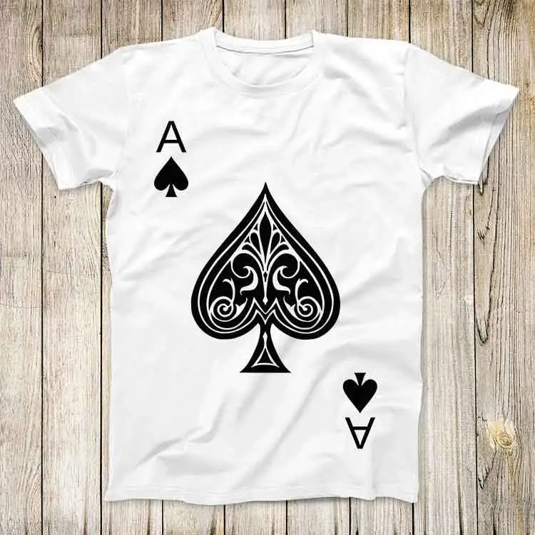 Ace Of Spades Tee Gambling Poker Design Super Lucky Card Best Gift Top Cool Unisex T Shirt 2666