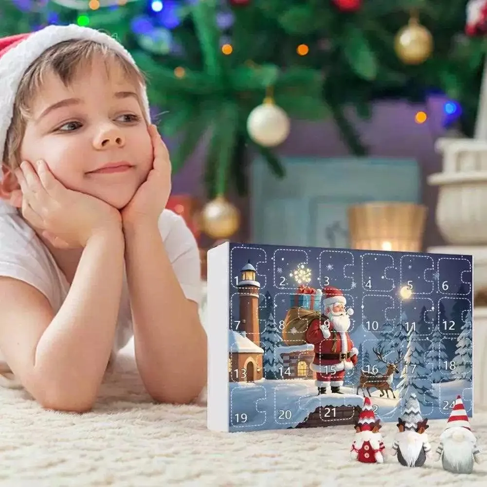 

2025 New Christmas Dwarf Arrival Calendar with Dwarf Plush Toy Doll Blind Box for Kids Christmas Gifts and Advent Calendar