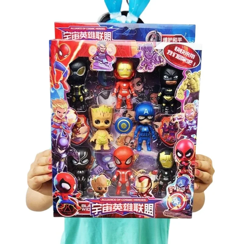 Marvel The Avengers Spider-Man Film Periferico Figure di cartoni animati Modello Creativo Cool Ornamenti Regali di festa per bambini Ragazzi Giocattoli