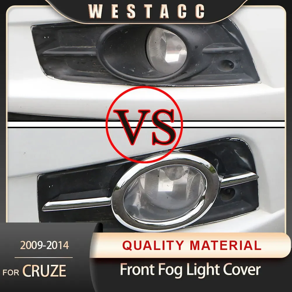 2Pcs ABS Chrome Car Front Fog Light Lamp Cover Sticker Trim for Chevrolet Chevy Cruze 2009 - 2014 Accessories