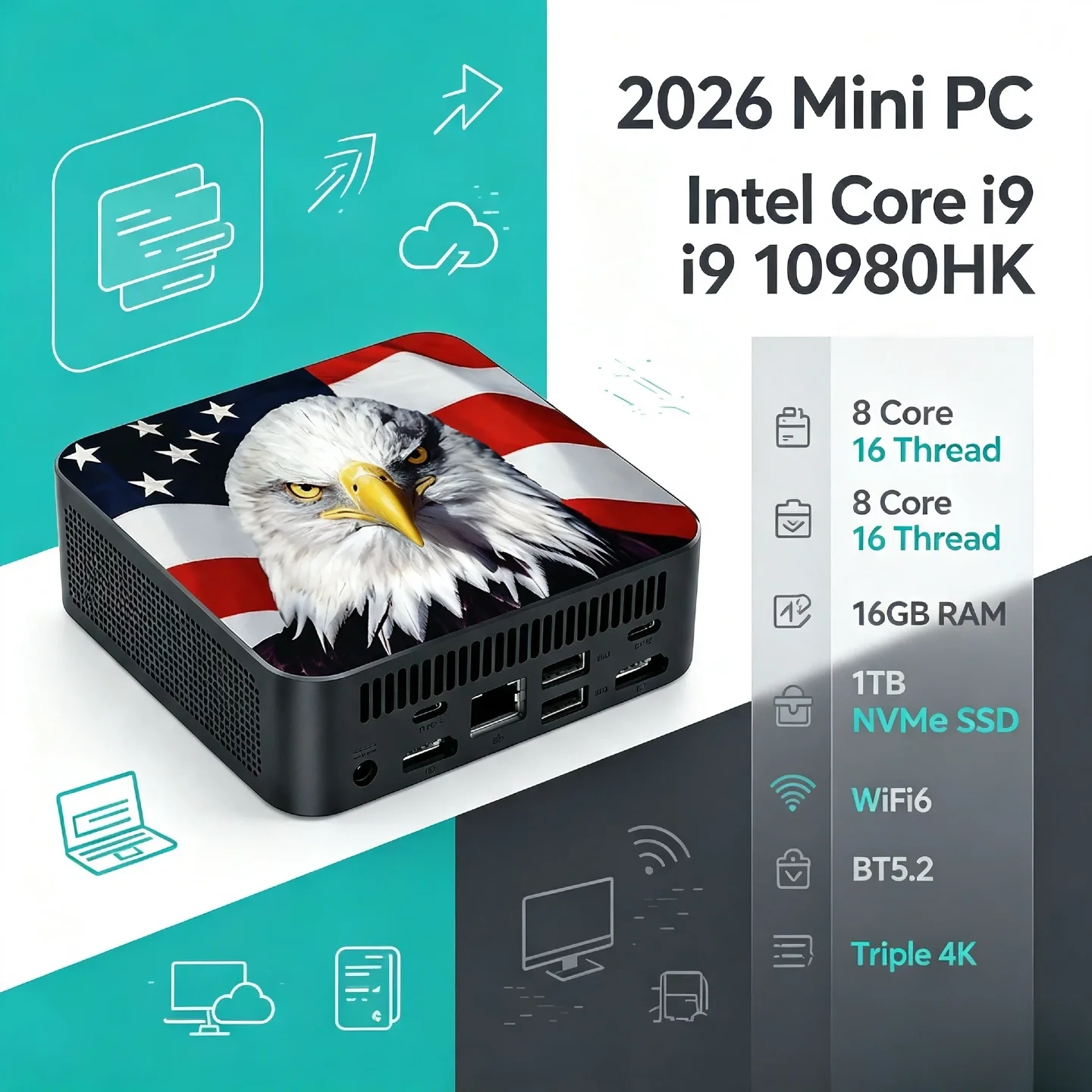 2026年インテル-core-i9-10980hk-ミニデスクトップpc-16gb-ddr4-2tb-ssd-wifi6-bt52-4k-ゲーミングコンピューター-小型フォームファクター-pro