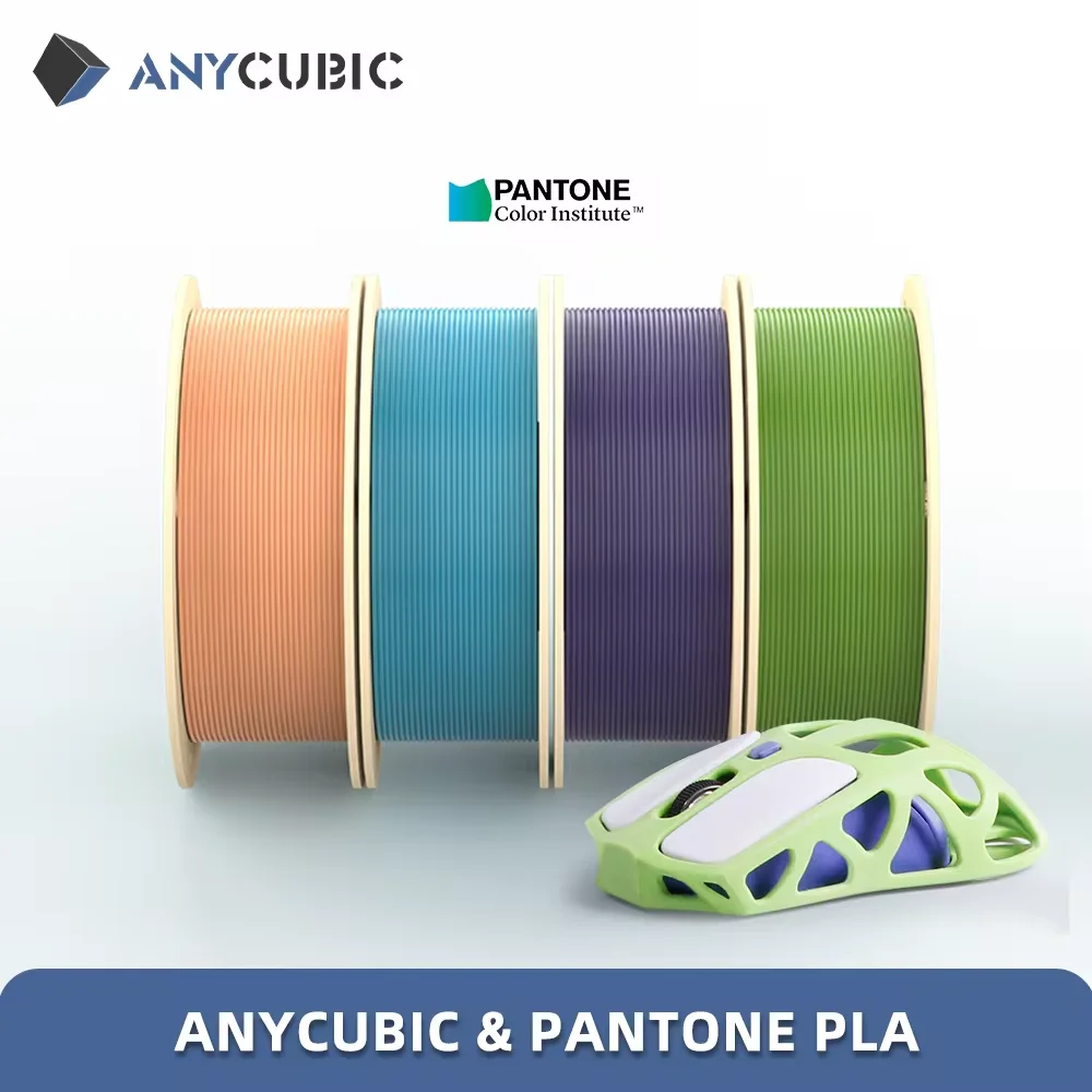 Anycúbico impressora 3d pantone filamento pla 1.75mm 1kg/rolo material de borracha plástica co-creado para impressora 3d fdm k3 combo