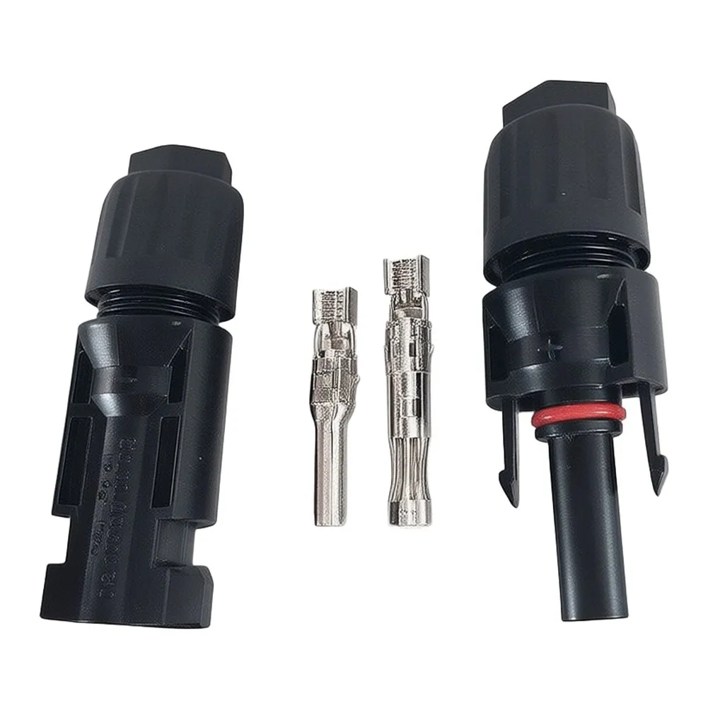 Red Copper 10AWG Solar Connectors IP67 Waterproof 30A 100 Pairs for Use with Standard PV Module Outputs and Combiner Boxes