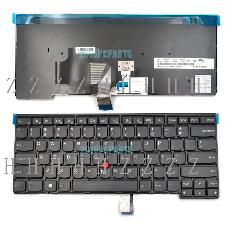 

Z New Original For Lenovo ThinkPad L440 20AS 20AT L450 20DS 20DT Keyboard US 0C02253