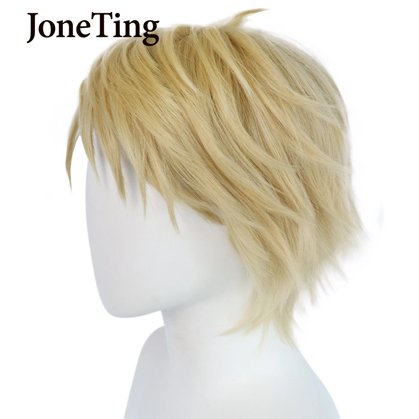 JT Wig Forger Loid Senja Sintetis Wig Pirang Pendek Wig Cosplay Keluarga Spy X Wig Rambut Serat Tahan Panas Halloween