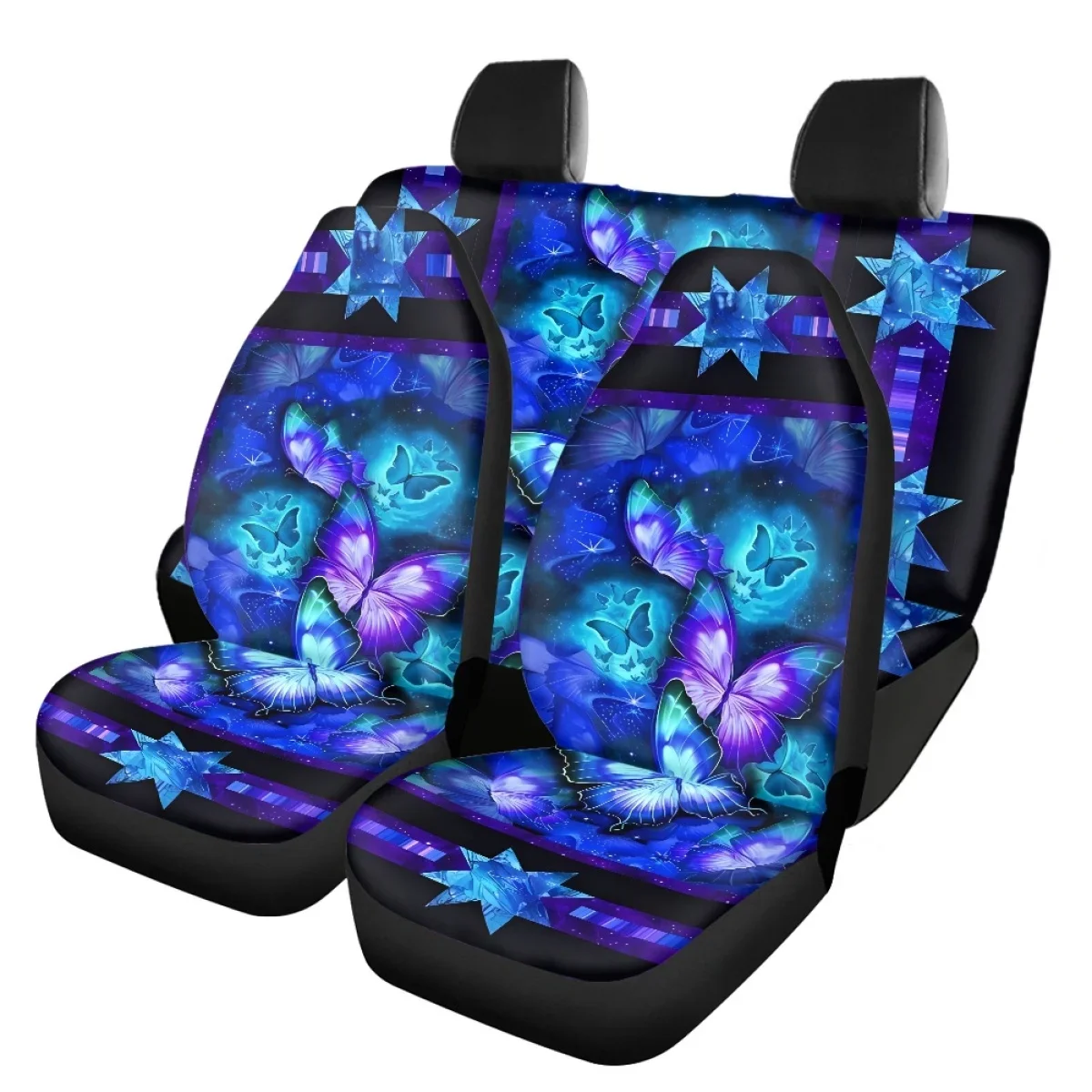 Fantasy Butterfly Design Vehicle Seat Covers Durable Auto Seat Cover Soft Car Front&Rear Protector Universal Car Protector Acces