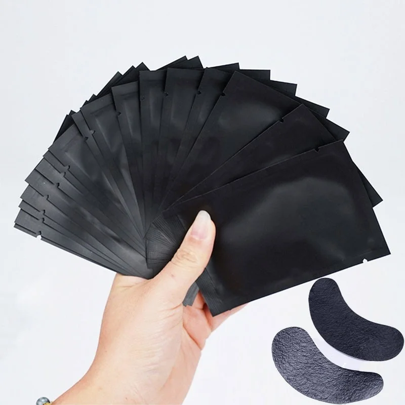 20 Pares de Parches Oculares Aislantes UV para Extensiones de Pestañas, Almohadillas de Gel Hidrogel para Debajo de los Ojos, Adhesivos Negros UV, Herramientas de Maquillaje