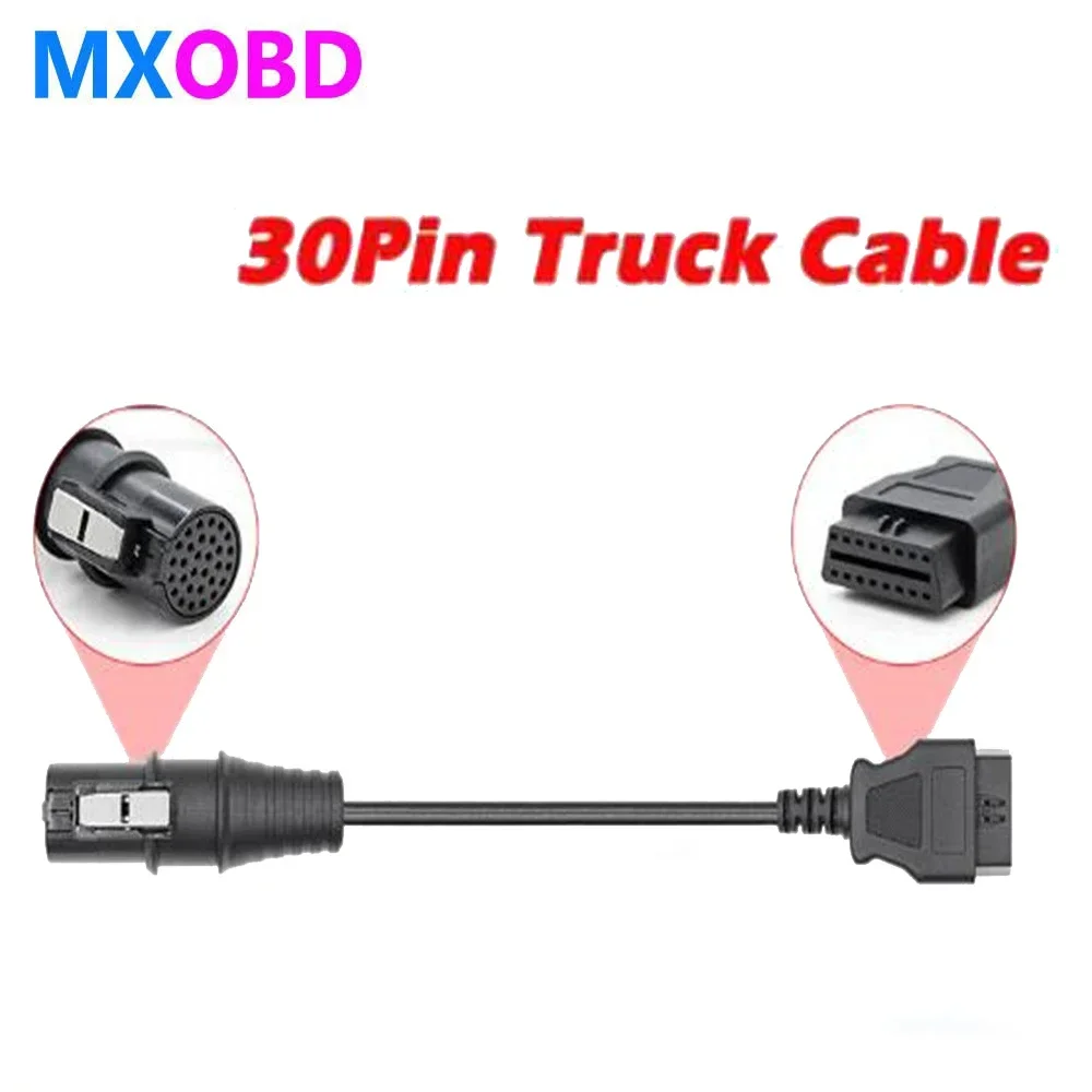 OBD Adapter for IVECO 30Pin To 16Pin Female Truck OBD2 Cable OBDii Connector for IVECO Diesel Car 30 Pin To OBD2 16 Pin