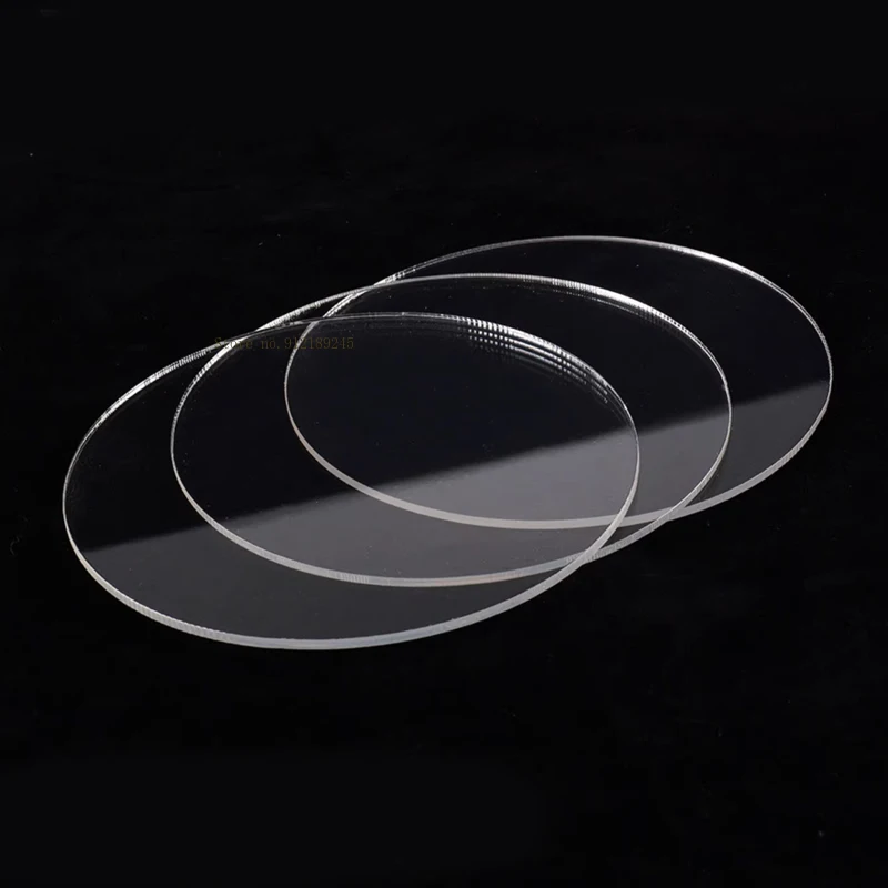 1mm~10mm THICK Transparent acrylic disc organic glass round Sheet PMMA clear DIY material