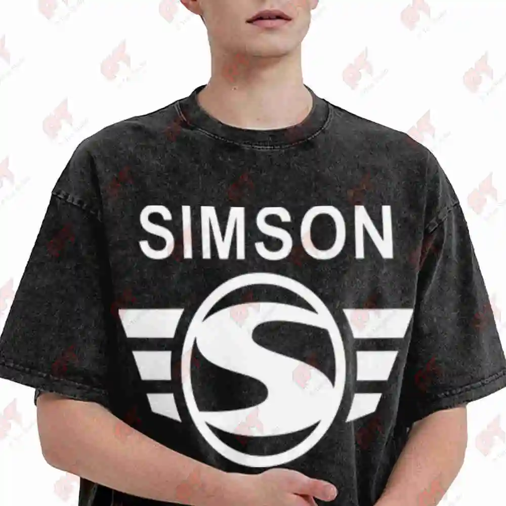 Simson Vintage Washed Tee Pure Cotton T-Shirt