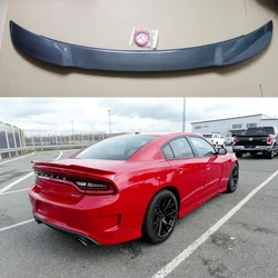 For DODGE Charger SRT SXT R/T Pursuit 2015-2019 Carbon fiber pattern Car Rear Roof Spoiler Wing Trunk Spoiler Wing Lip