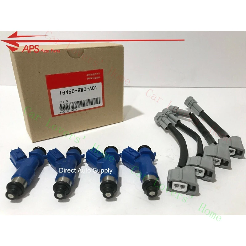 

A+ OEM 4 X NEW 410cc FUEL INJECTORS 16450-RWC-A01 FOR RDX RSX TSX INTEGRA CIVIC