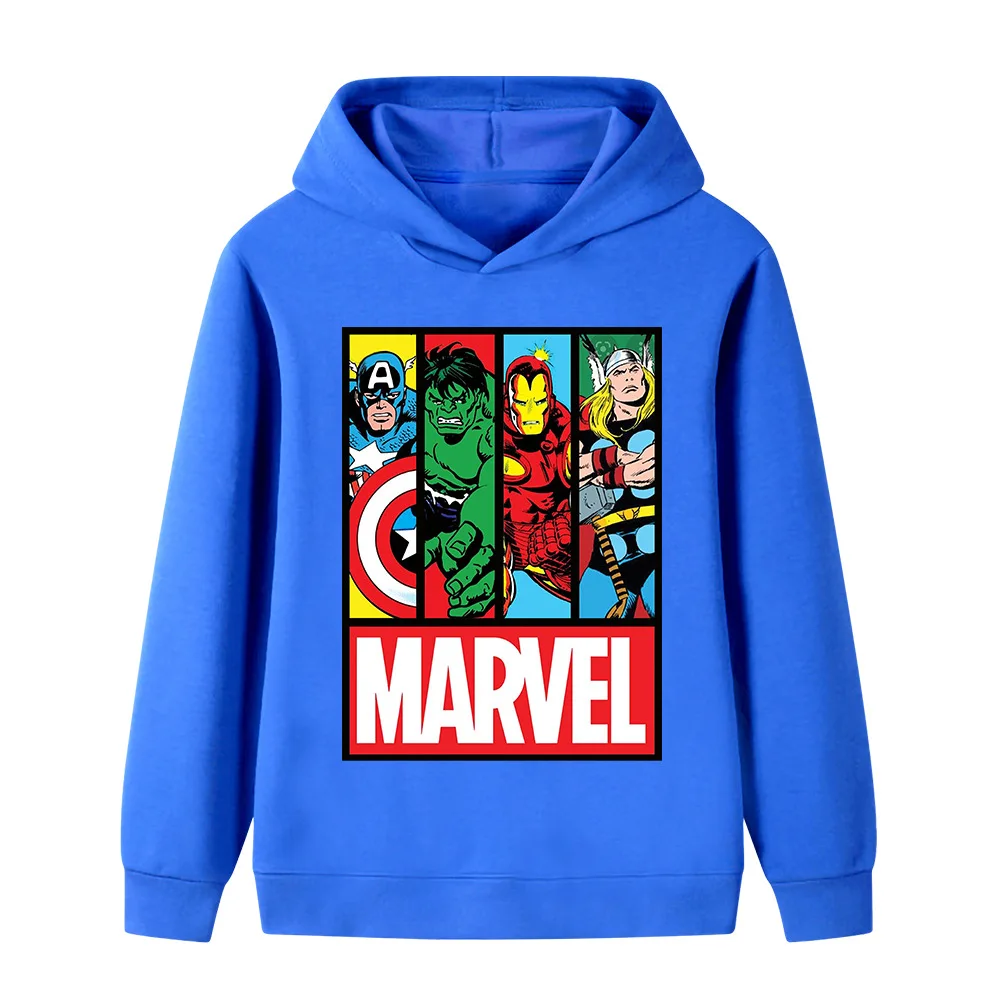 سويت شيرت بقلنسوة للأولاد بنمط وسيم للبطل الخارق من Marvel للأطفال في الخريف والشتاء ملابس كاجوال دافئة بأكمام طويلة #1