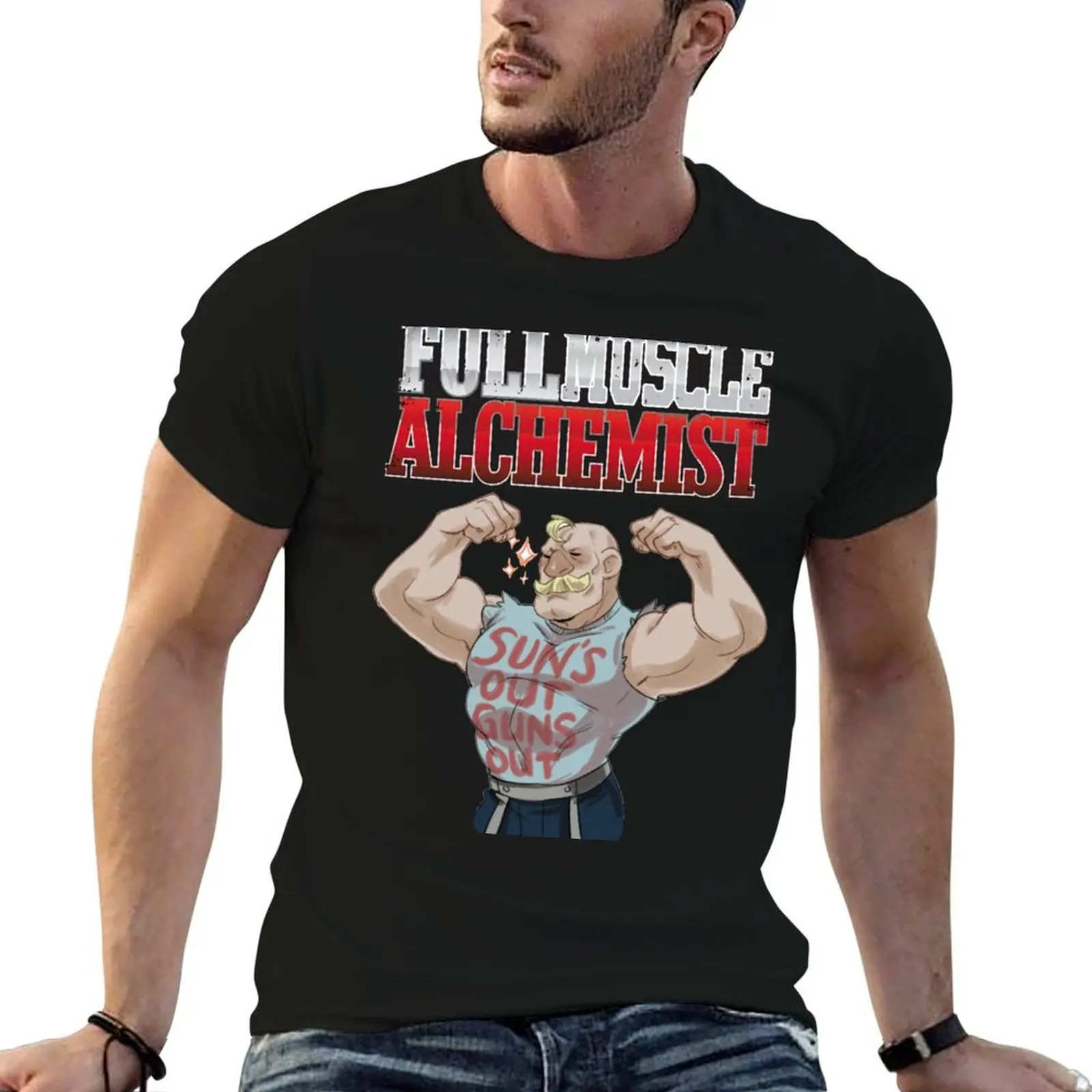 Full Muscle Alchemist T-Shirt cotton man t-shirts man clothes mens workout shirts