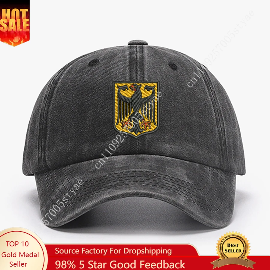 

Germany Coat of Arms Shield Embroidery Hats Man Woman Fashion Baseball Cap Adjustable Snapback Hat Outdoor Dad Hats Trucker Caps