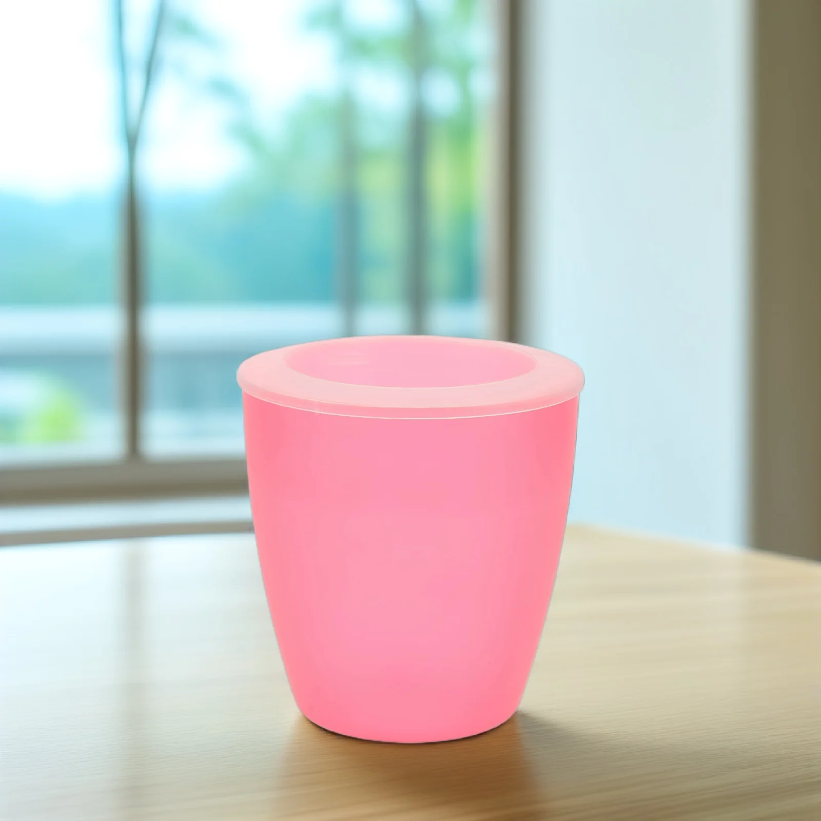 

6pcs Self Watering Flower Pots 6.7 Inch Automatic Water Absorption Planters For Indoor Outdoor Gardening Plastic Flowerpot