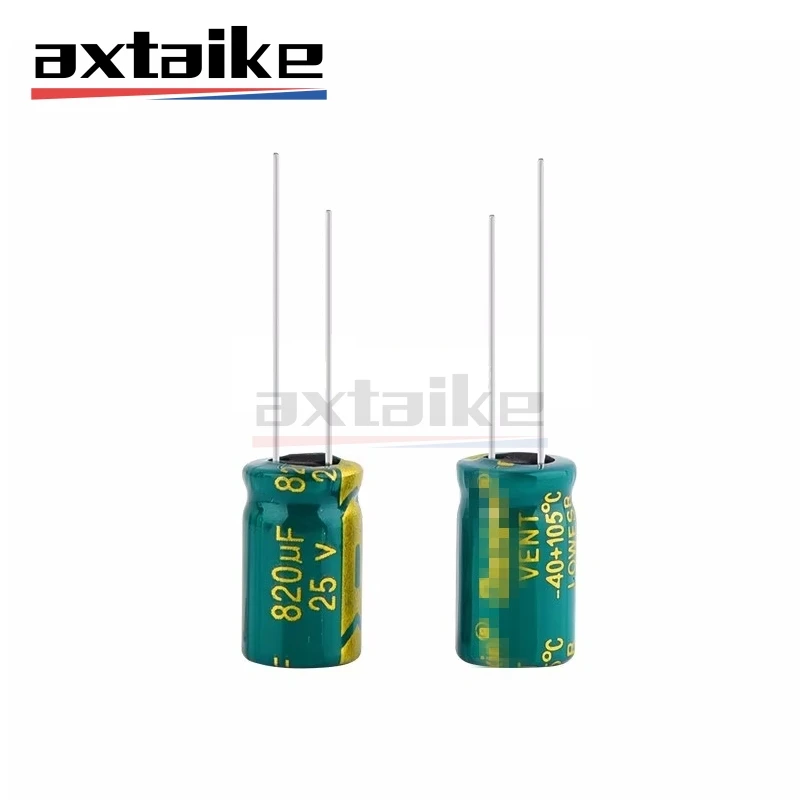 10/20PCS 820UF 6.3V 10V 25V 50V 8*12/10*16/13*20MM High Frequency Low ESR Aluminum Electrolytic Capacitor DIP