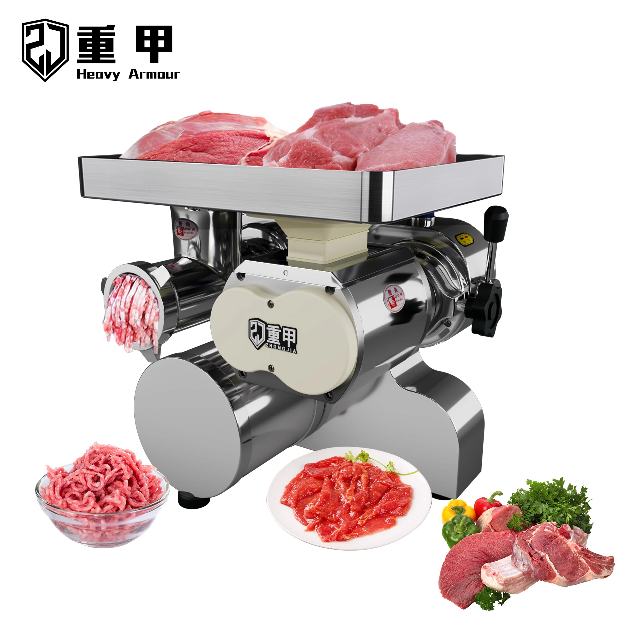 Comercial CE Approved 1800W Domestic Automatic Multifunctional Meat Grinders Slicers Sausage Grinder Machine