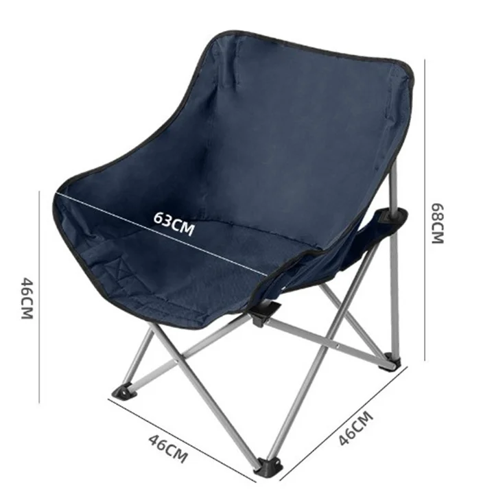 

Outdoor folding carbon steel chair moon chair portable camping equipment beach chair