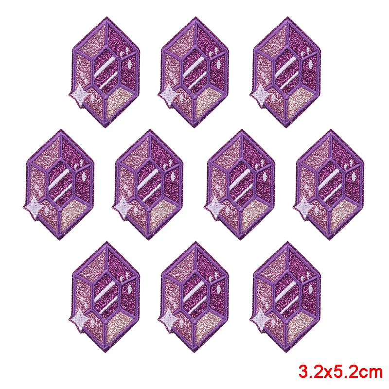 10 Stück Funkelnde Diamant-Schleifen-Herz-Aufnäher zum Aufbügeln, Stickerei-Patches aus Glitzermaterial für Westen und Taschen, Funkelnde Geschenkidee für Mädchen – Detail 7