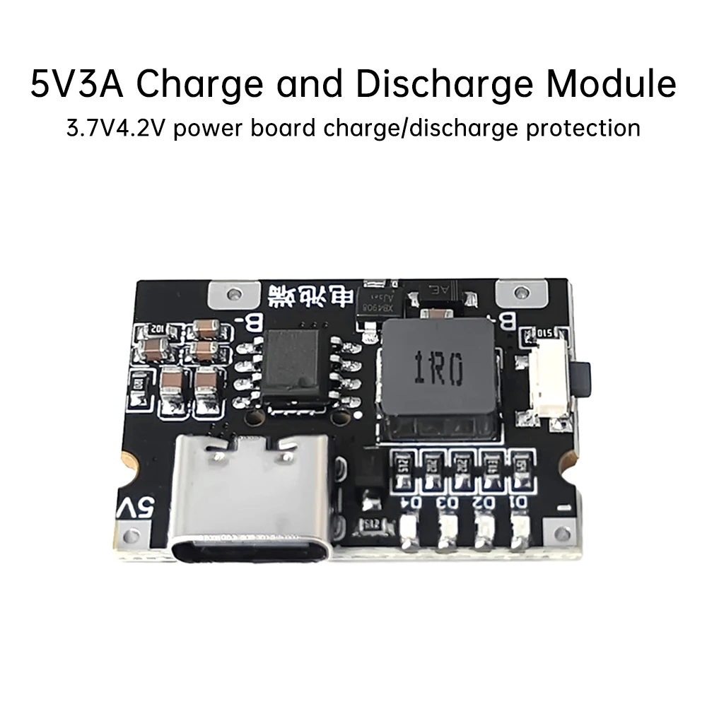DIY Motherboard Fonte De Alimentação Móvel, Módulo De Carga E Descarga, Bateria De Lítio, Proteção De Carregamento, 3.7V, 4.2V, 3A
