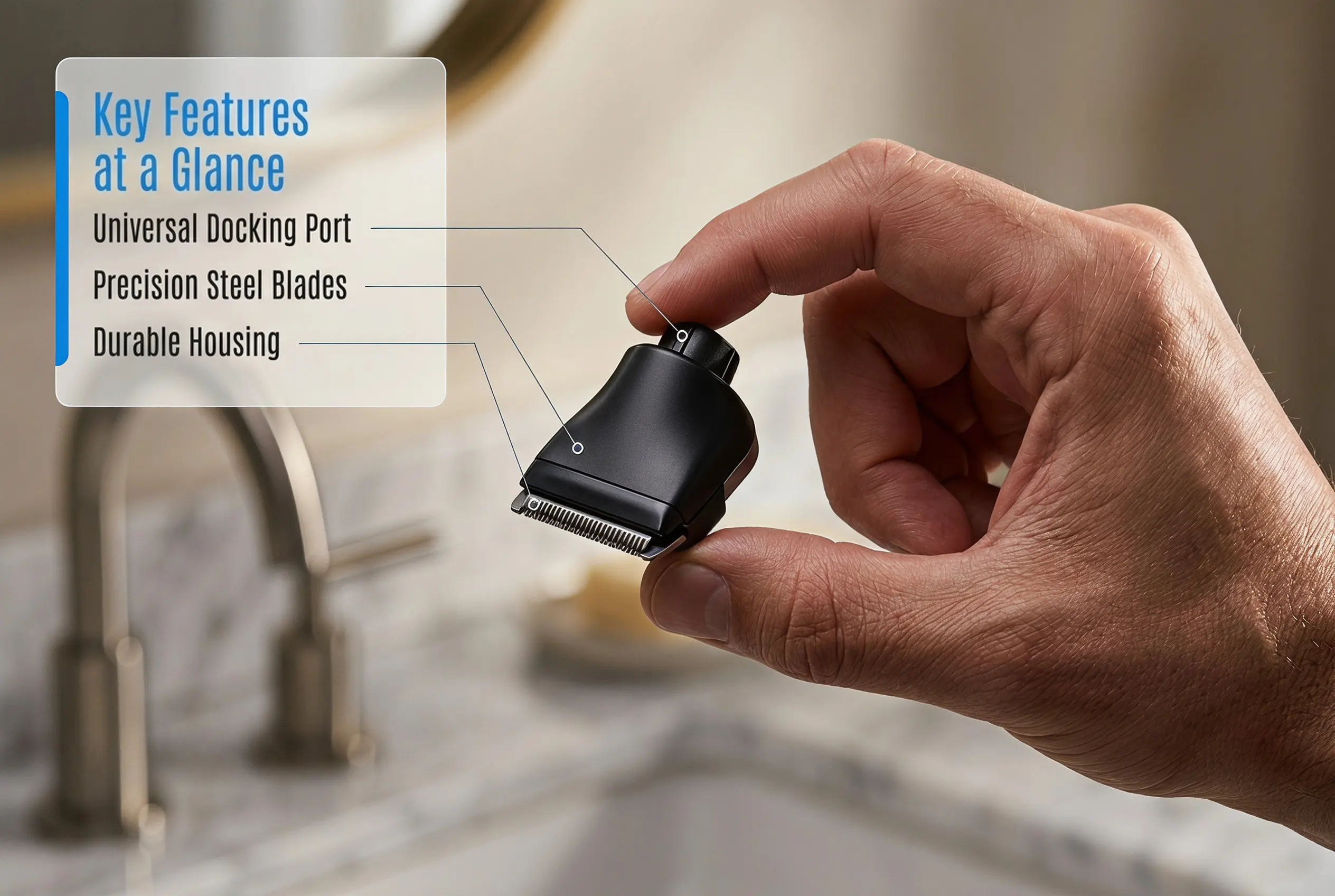 Replacement Head for Electric Shaver Universal Compatibility with Multiple Detachable Shaver Brands Smooth Operation Precision