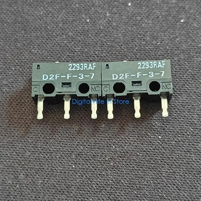 E06D 2PCS Authentic D2F-F-3-7 0.74N Mouse Microswitch White Dot with 0.74N Actuation Force for eSports Equipment