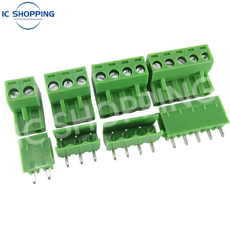 20 Sets Terminal Block Connectors 2-20 Pin 5.08mm Pitch KF2EDG PCB Screw Connector 2EDG Socket