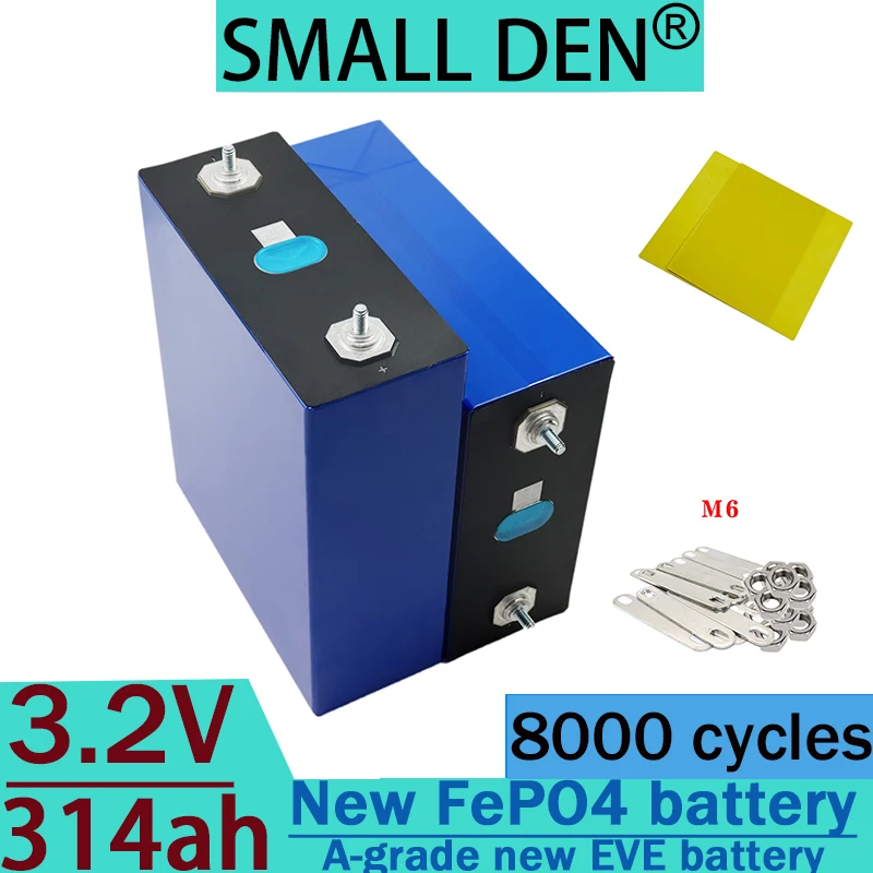 Batería Lifepo4 de grado A, 3,2 V, 314Ah, bricolaje, 12V, 24V, 48V, paquete de batería recargable, vehículo eléctrico solar sin impuestos de la UE, vehículo todoterreno