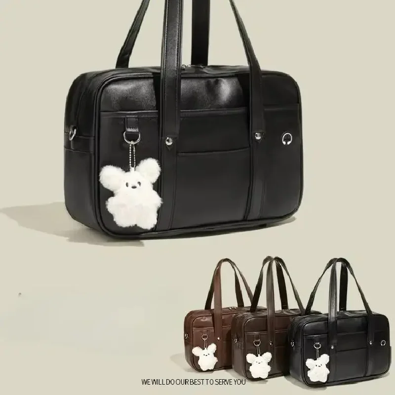 Japanese Anime JK Uniform Bag for Girls PU Schoolbag Crossbody Shoulder Handbag Wear-resistant Waterproof Cosplay