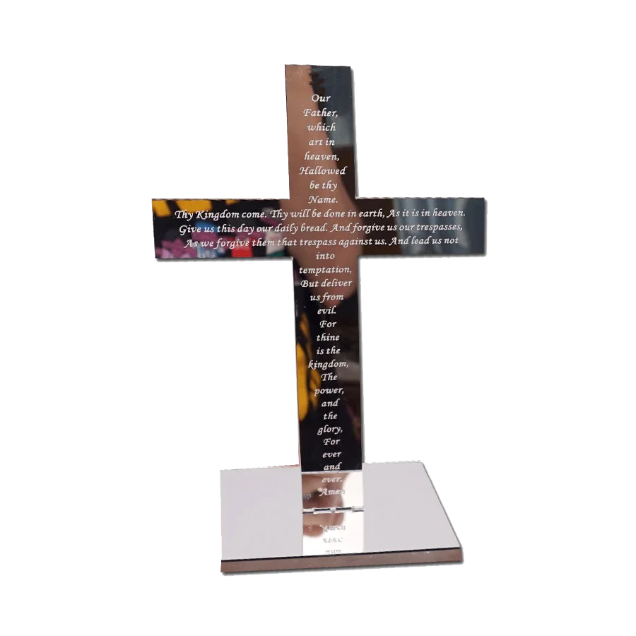 Gebete der orthodoxen Kommunion, freistehendes Kreuz, Gott segne, aramaische Übersetzung der Herren, Gebetskreuze, Taufe, Party-Dekoration