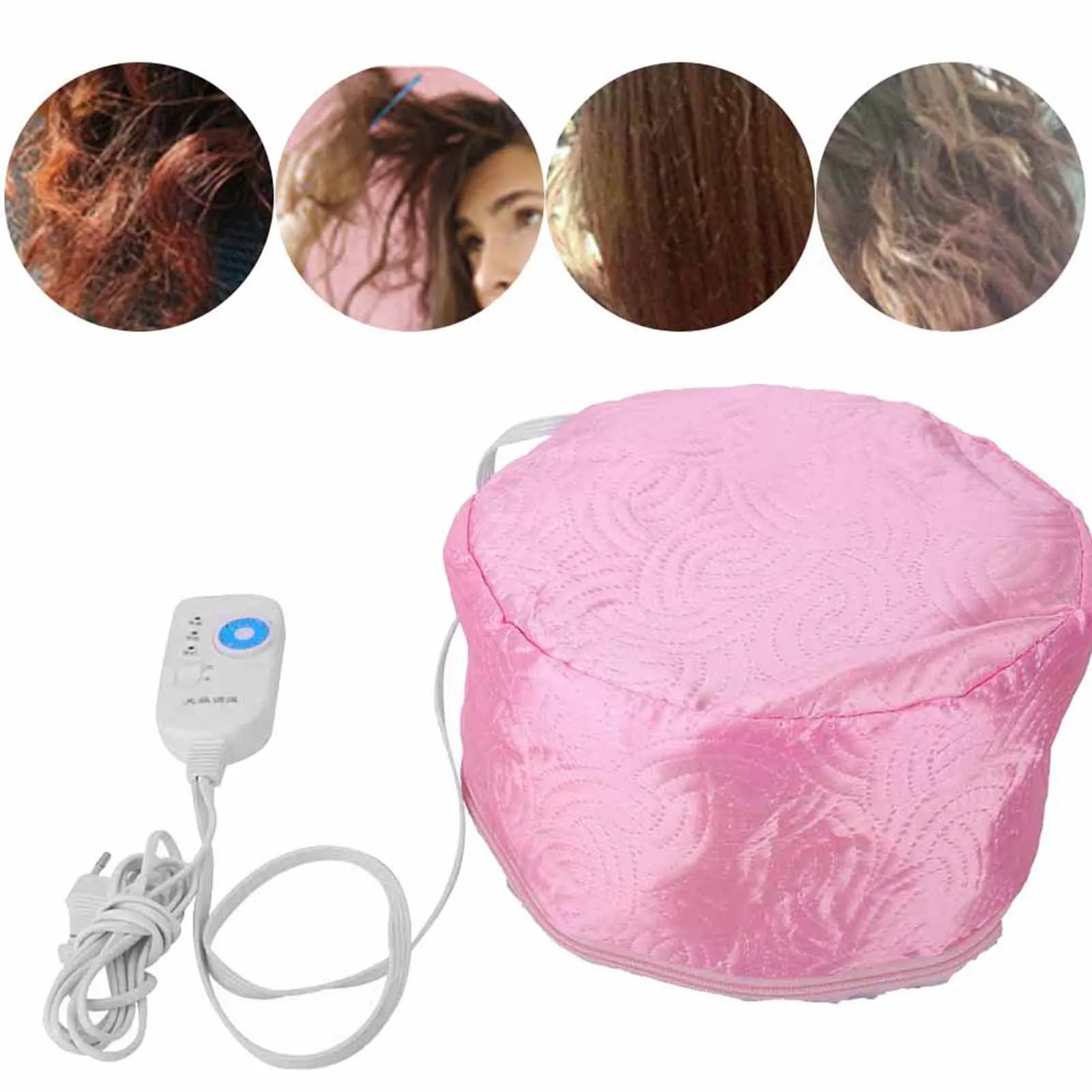 

Hair Care Hat Portable Hair Beauty Hat 9 Levels Adjustable Heating Haircare Hood Cap