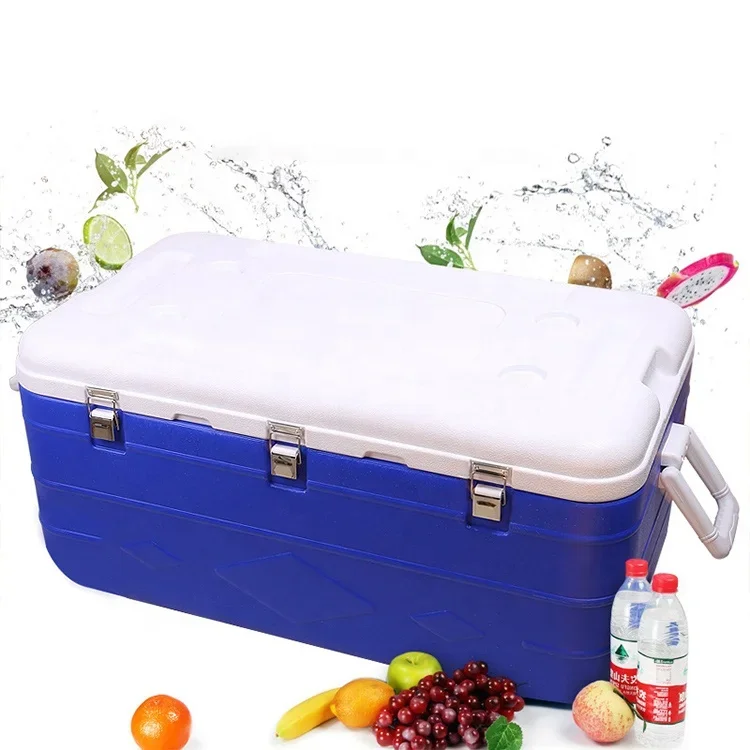 Picnic  Fishing And Boating Ice Chest Cooler Tackle Keep Fresh Hard Cooler Lunch Box With Locks Wheel