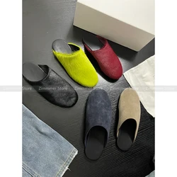 Niche 2024 new lazy retro style thick-soled round-toed half-slip outer-wear women's shoes