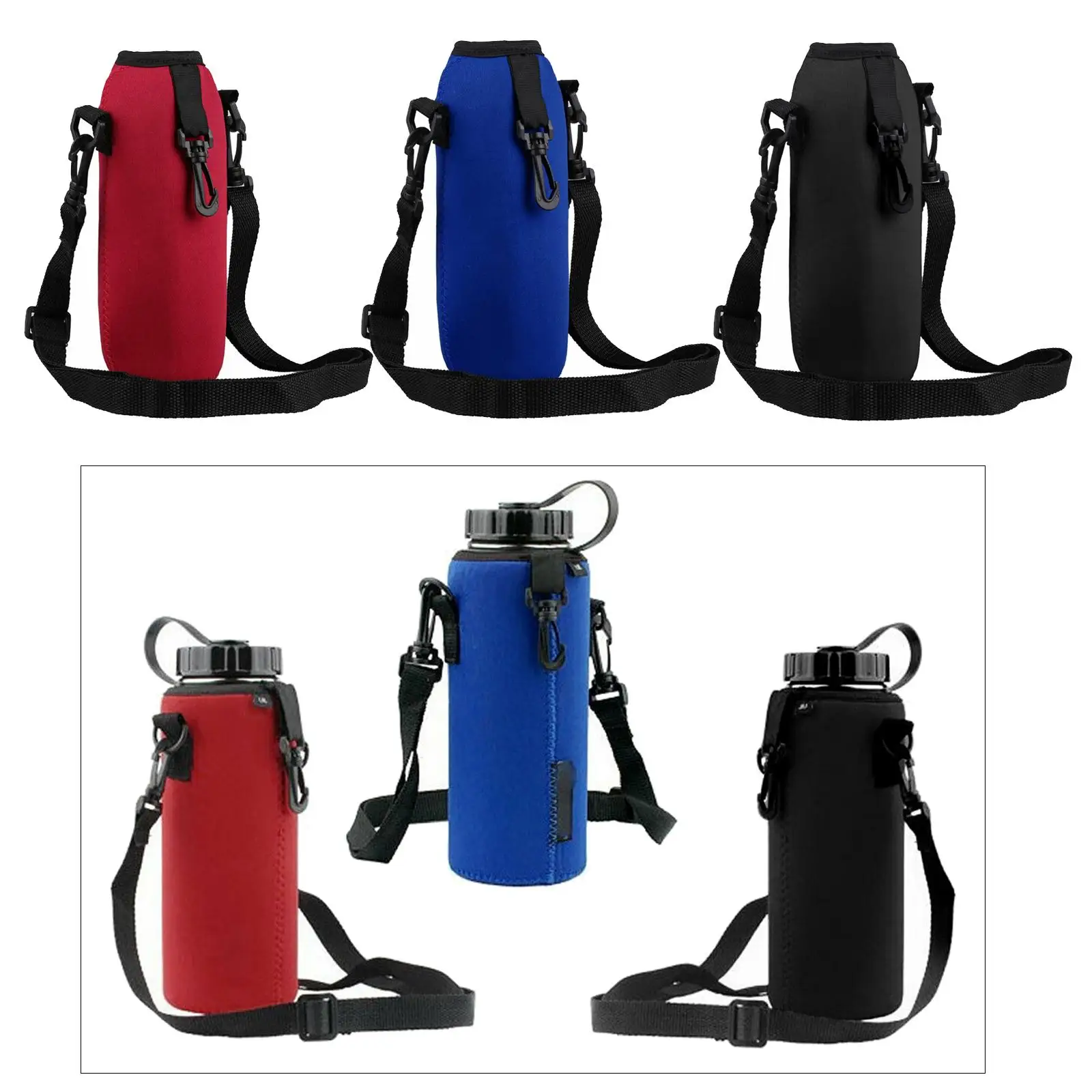 Travel Bottle Holder Insulated Neoprene Cover Bag 500ml