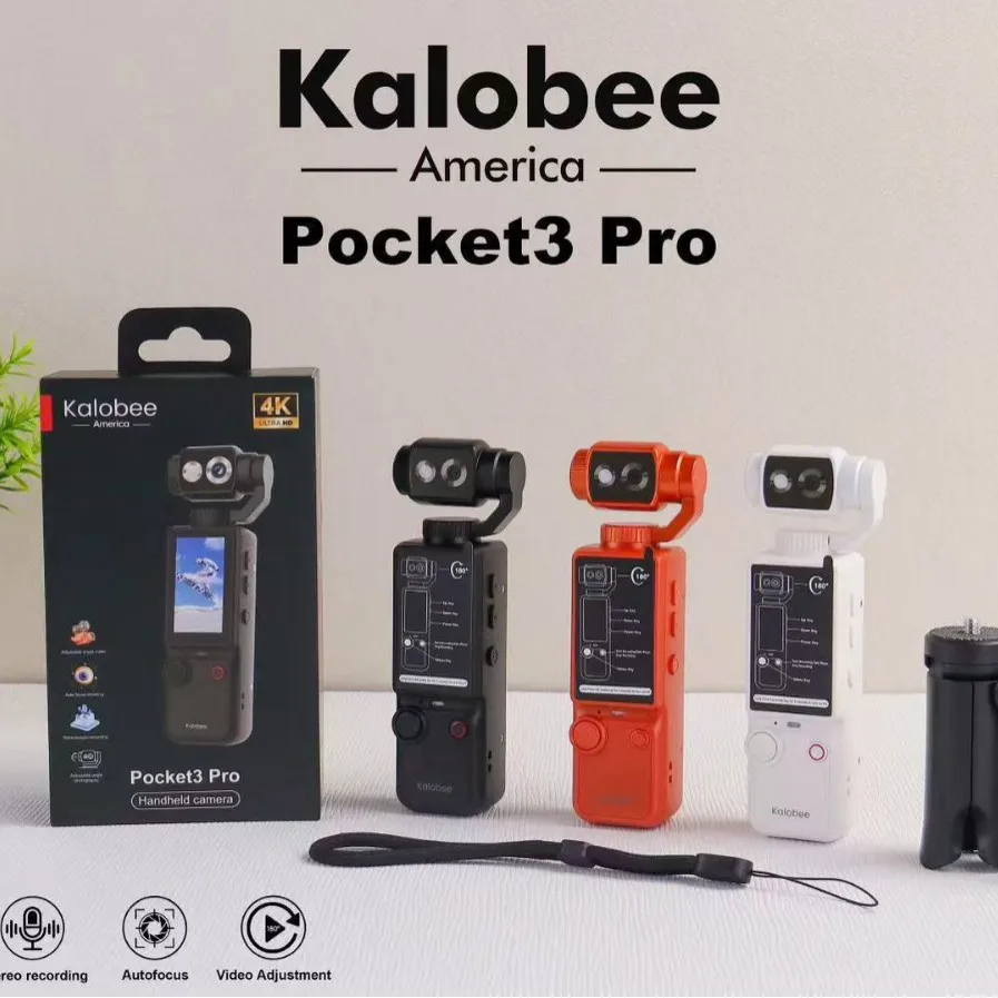 

Kalobee Pocket3 Pro Handheld Outdoor Sports Camera 4K Rotatable Pocket Camera Shooting Video Recording Camera